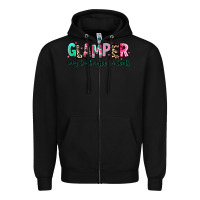 Black glamper way too boujee for tents Zipper Hoodie - RanaPortraitStore