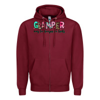 Burgundy glamper way too boujee for tents Zipper Hoodie - RanaPortraitStore