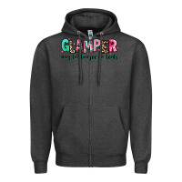 Charcoal Heather glamper way too boujee for tents Zipper Hoodie - RanaPortraitStore