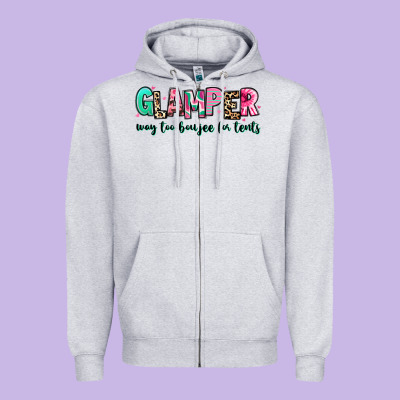 Zipper Hoodie glamper way too boujee for tents