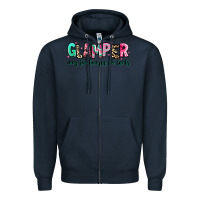 Navy glamper way too boujee for tents Zipper Hoodie - RanaPortraitStore