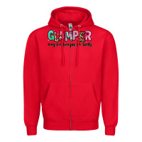 Red glamper way too boujee for tents Zipper Hoodie - RanaPortraitStore