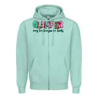 Seafoam glamper way too boujee for tents Zipper Hoodie - RanaPortraitStore