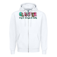 White glamper way too boujee for tents Zipper Hoodie - RanaPortraitStore