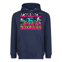 Navy minding my own small business Heavyweight Hoodie - Zillion Design Studio