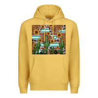 Antique Gold western cactus and sunflowers Premium Hoodie - Jasminsmagicworld