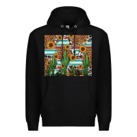 Black western cactus and sunflowers Premium Hoodie - Jasminsmagicworld