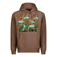 Chestnut western cactus and sunflowers Premium Hoodie - Jasminsmagicworld