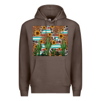 Coffee western cactus and sunflowers Premium Hoodie - Jasminsmagicworld