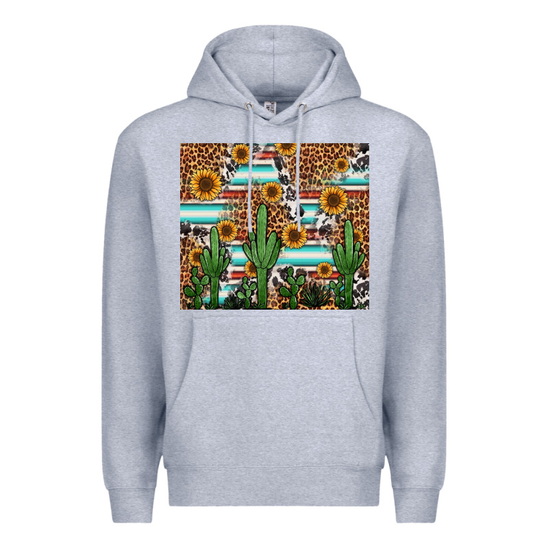 Western Cactus And Sunflowers Premium Hoodie by Jasminsmagicworld | Teevron