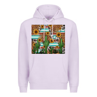 Lilac western cactus and sunflowers Premium Hoodie - Jasminsmagicworld