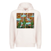 Pale Pink western cactus and sunflowers Premium Hoodie - Jasminsmagicworld
