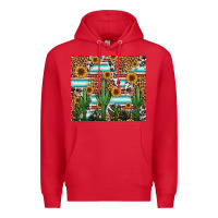Red western cactus and sunflowers Premium Hoodie - Jasminsmagicworld