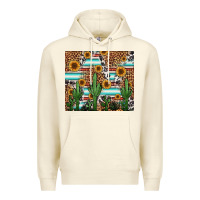 Sandshell western cactus and sunflowers Premium Hoodie - Jasminsmagicworld