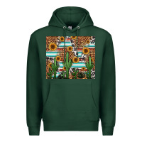 Sports Green western cactus and sunflowers Premium Hoodie - Jasminsmagicworld
