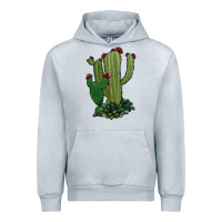 Heather Grey cactus Urban Hoodie - Jasminsmagicworld