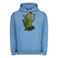 Pigment Pebble Blue cactus Urban Hoodie - Jasminsmagicworld
