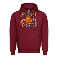 Burgundy let's get toasted Zipper Hoodie - RanaPortraitStore