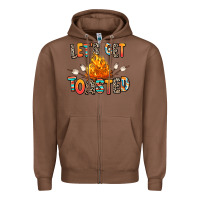 Chestnut let's get toasted Zipper Hoodie - RanaPortraitStore