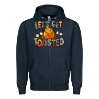 Navy let's get toasted Zipper Hoodie - RanaPortraitStore