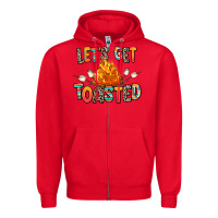 Red let's get toasted Zipper Hoodie - RanaPortraitStore