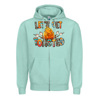 Seafoam let's get toasted Zipper Hoodie - RanaPortraitStore