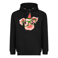 Black pig christmas Heavyweight Hoodie - RanaPortraitStore