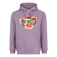 Lavender pig christmas Heavyweight Hoodie - RanaPortraitStore