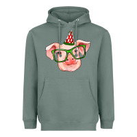 Sage pig christmas Heavyweight Hoodie - RanaPortraitStore