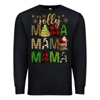 Black jolly mama mama mama Premium Sweatshirt - FaDigitalArtStudio