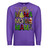 Purple jolly mama mama mama Premium Sweatshirt - FaDigitalArtStudio