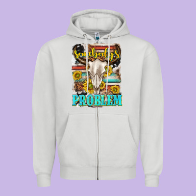 Somebodys Problem Zipper Hoodie Designed By Texasbilliewilder