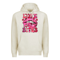 Oatmeal Heather love bites Premium Hoodie - NancyCooperArtShop