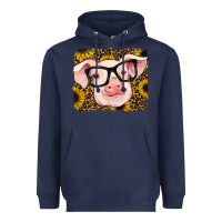 Navy sunflowers pig Heavyweight Hoodie - RanaPortraitStore