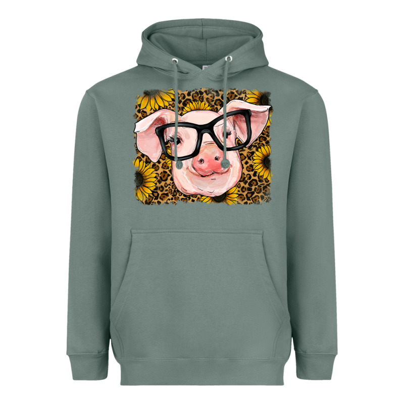 Sunflowers Pig Heavyweight Hoodie by RanaPortraitStore | Teevron