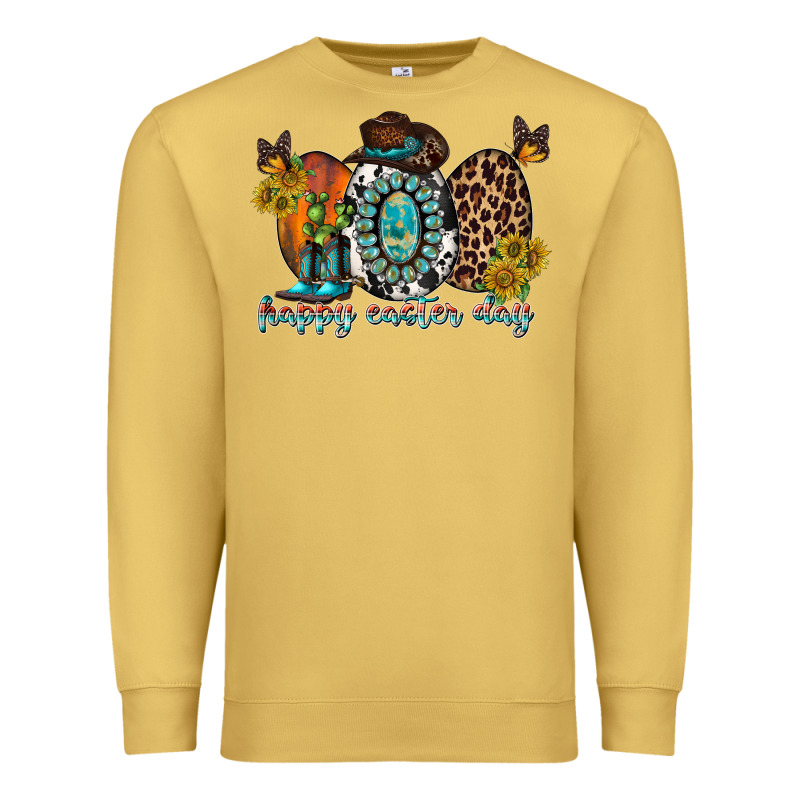 Happy Easter Egg Western Premium Sweatshirt by RacoonDesign | Teevron