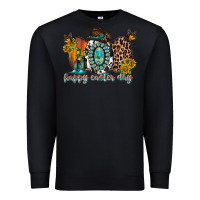 Black happy easter egg western Premium Sweatshirt - RacoonDesign