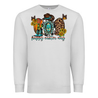 Dove Grey happy easter egg western Premium Sweatshirt - RacoonDesign