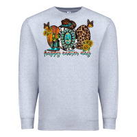 Heather Grey happy easter egg western Premium Sweatshirt - RacoonDesign