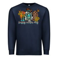 Navy happy easter egg western Premium Sweatshirt - RacoonDesign