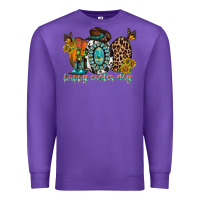 Purple happy easter egg western Premium Sweatshirt - RacoonDesign