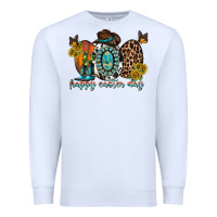 White happy easter egg western Premium Sweatshirt - RacoonDesign