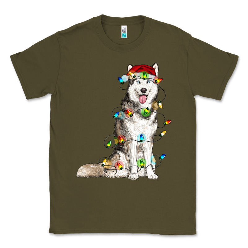 Husky Christmas Lights Classic Tee by RanaPortraitStore | Teevron