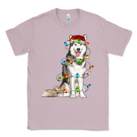 Lilac Husky Christmas Lights Classic Tee - RanaPortraitStore