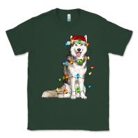 Sports Green Husky Christmas Lights Classic Tee - RanaPortraitStore