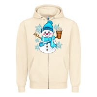 Sandshell cute snowman Zipper Hoodie - Zillion Design Studio