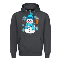 Cute Snowman Zipper Hoodie | Teevron