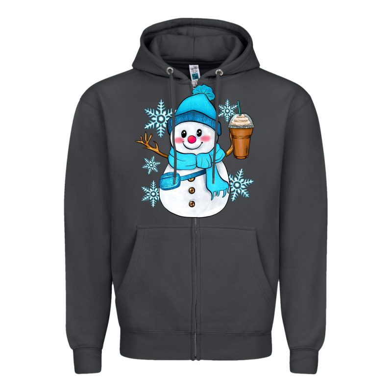 Cute Snowman Zipper Hoodie by Zillion Design Studio | Teevron
