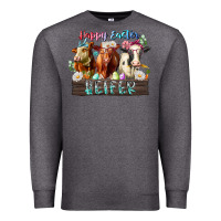 Charcoal Heather happy easter heifer Premium Sweatshirt - RacoonDesign
