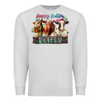 Dove Grey happy easter heifer Premium Sweatshirt - RacoonDesign
